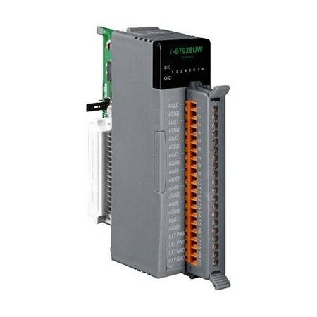 Icp Das I-87028UW - 8 Channel 16 bit Isolated Source Type Voltage or Current Output Module I-87028UW-G